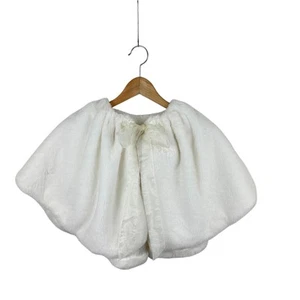 NWT Dollcake Girl's White Faux Fur Bolero Cape L Luxe Winter Holiday - Picture 1 of 7