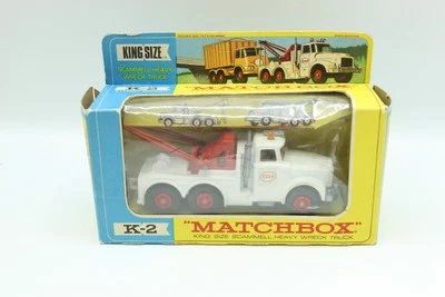Matchbox Lesney King Size K-2 Scammell Heavy Wreck Truck White with AMBER Window — 第 1/4 张图片