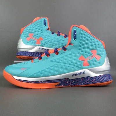 Sapatos Under Armour - 2015 Curry 1 SC30 Select Camp laranja-petróleo - Tamanho 12 masculino - Imagem 1 de 4