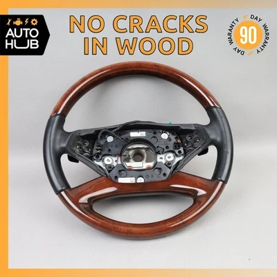 Volante 10-14 Mercedes W216 CL550 S550 S400 con palancas de cambio negro OEM Foto 1 de 4