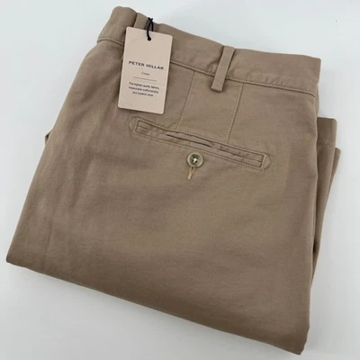Pantalones Cortos Informales Peter Millar Para Hombres 36 Caqui Crujientes Mezcla de Algodón Pima Nuevos Foto 1 de 4