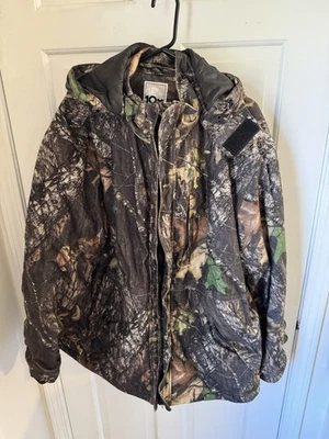 Men's 10X Mossy Oak Break-Up Camo Jacket Hooded Fleece Men's XL Regular - Image 1 of 4
