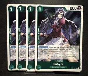 4X One Piece Card Game Baby 5 OP05-034 Rare NM - Picture 1 of 2