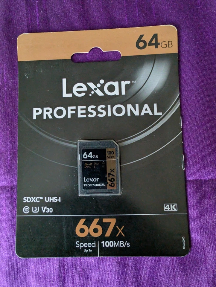 64GB Lexar Professional 100mb/s SDXC Memory Card 633x UHS-I Class 10 4K - Image 1 of 4