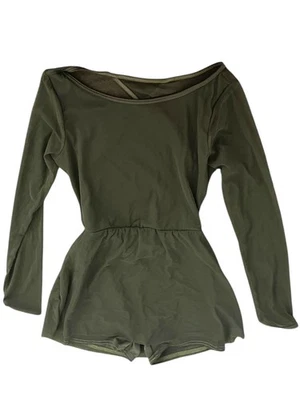 Disfraz de Baile Llamada Cortina P735 Adulto Pequeño Contemporáneo Lírico Moderno Oliva Foto 1 de 4