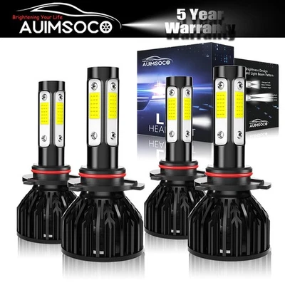 9005 9006 LED Headlight 4x High&Low Beam Bulbs For Chevy Beretta 1990-1995 1996 - Imagem 1 de 4