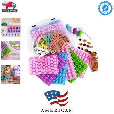 Gummy Bear Molds Silicone 32PCS, Non-stick Chocolate Candy Mold 18 Shapes for... - Image 1 of 4