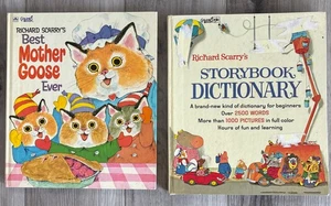 Two Set Richard Scarry’s Best Mother Goose Ever 1970 & Storybook Dictionary 1966 - Imagen 1 de 20