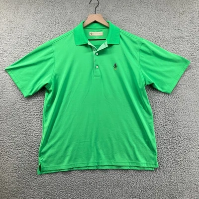 Camisa polo de golf Donald Ross para hombre mediana de cardo verde bordada 1895 *Leer Foto 1 de 4