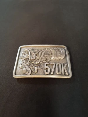 Vintage Diesel Engine Metal Belt Buckle Torque Power 570K Capp & Knudsen NICE - Image 1 of 4