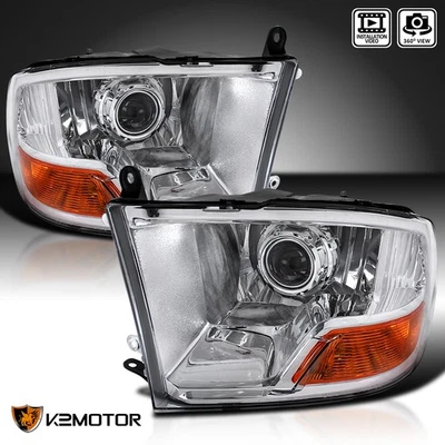 Fits 2009-2019 Dodge Ram 1500 2500 3500 Projector Headlights Lamps Left+Right Foto 1 de 4