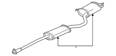 Silenciador y tubo Ridgeline originales Honda 2006-2008 18307-SJC-A01 Foto 1 de 2