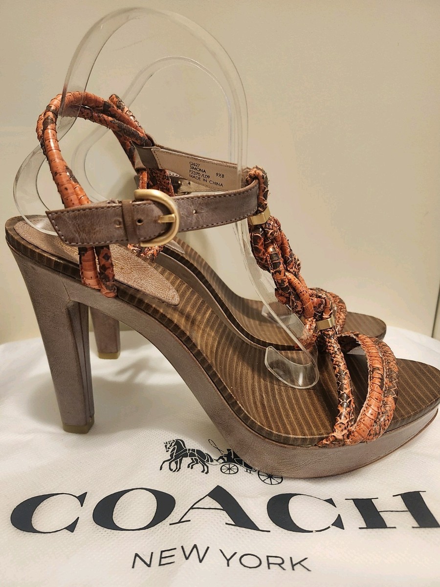 COACH オレンジ スエード サンダル ジルスチュアート シュー JILLSTUART shoe ラタン風