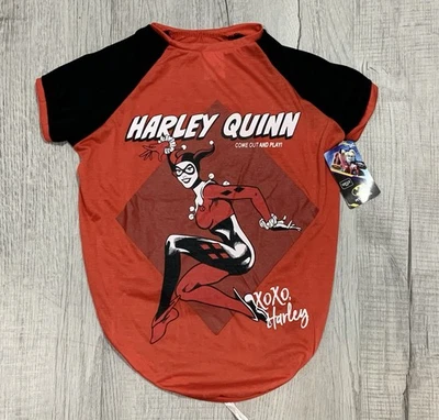 DC Comics Harley Quinn Perro Rojo Camiseta Disfraz Talla XL XLarge Nuevo Con Etiquetas Foto 1 de 3