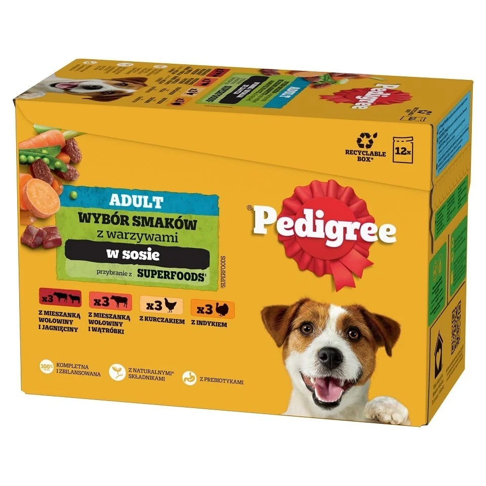 12x100 g PEDIGREE Nassfutter MIX Geschmacks in Soße adulte Hunde - Bild 1 von 1