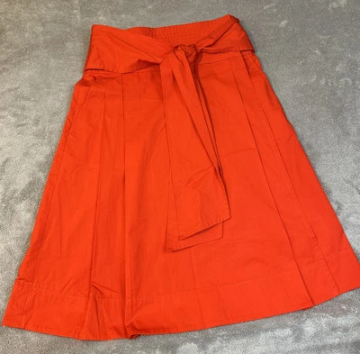 TORY BURCH 棉府绸腰围裹身裙红色 8 — 第 1/4 张图片