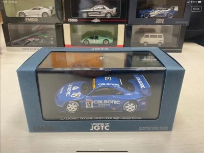 Modellino Statico Nissan Skyline R33 JGTC (1998) Ebbro Blu Scala 1:43 Hot Wheels - Immagine 1 di 3