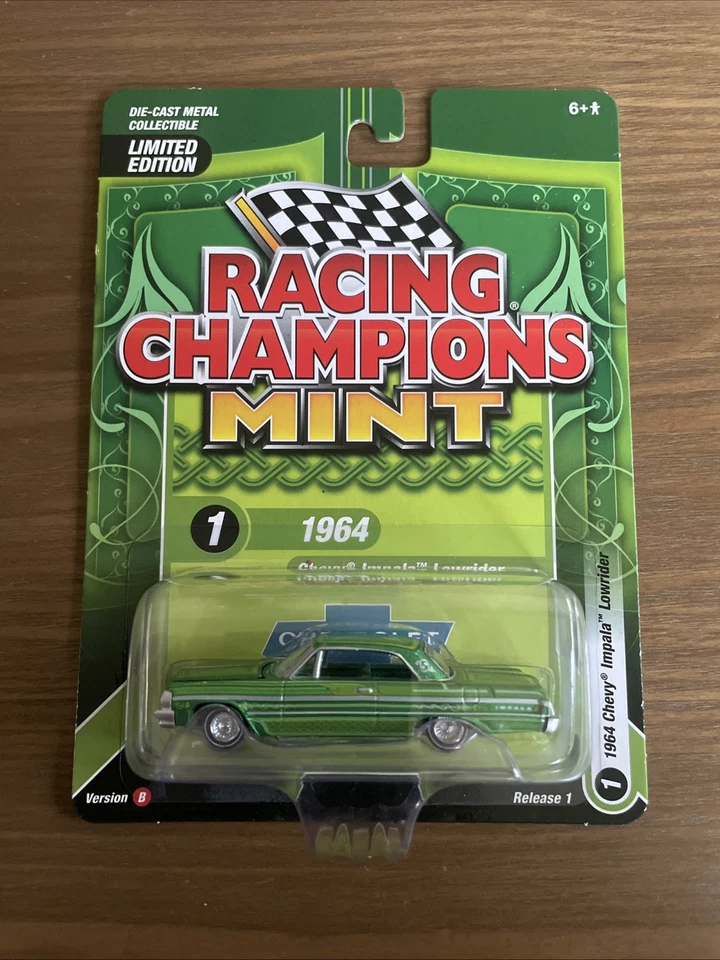 Chevy Impala Lowrider 1964 Racing Champions como nuevo verde metálico 1/64 Foto 1 de 1