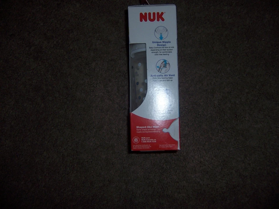 Biberón anticólicos NUK Smooth Flow, 10 oz, bolsa gris Foto 1 de 1