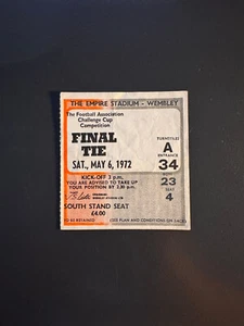 TICKET : FA CUP FINAL 1972 Arsenal v Leeds - Picture 1 of 2
