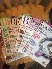 Bead button Magazine 2004 -2009 lot 6. Beading craft jewelry beads Jewelry art