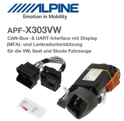 Alpine APF-X303VW CAN-Bus Steering Wheel Adapter Compatible with VW,Seat,Skoda Vehicle - Image 1 of 4