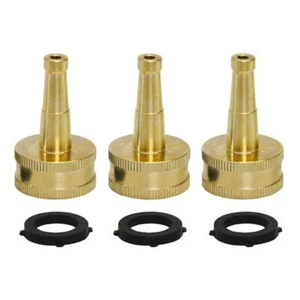 3 Pack Brass High Pressure Hose Nozzle Water Hose Sprayer Nozzle Jet Sweeper - Picture 1 of 7