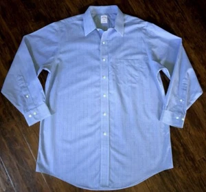BROOKS BROTHERS Long Sleeve Button Up Men’s 16 2/3 Non- Iron Blue - Picture 1 of 5