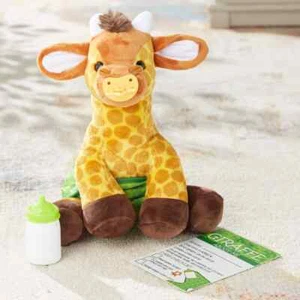 PLUSH BABY GIRAFFE & CALF CUDDLY SOFT TOY TEDDY MELISSA & DOUG  - Picture 1 of 9