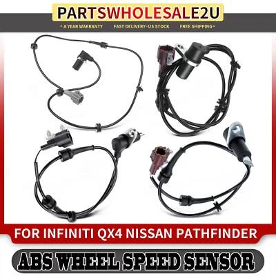 4x Sensor de velocidad de rueda ABS delantero y trasero para Infiniti QX4 Nissan Pathfinder 3,5 L Foto 1 de 4