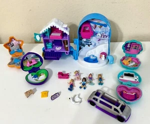 POLLY POCKET Lote Dance Par Taay Limusina Compacta Esquí Lodge Mini Muñeca Monopatín - Imagen 1 de 8