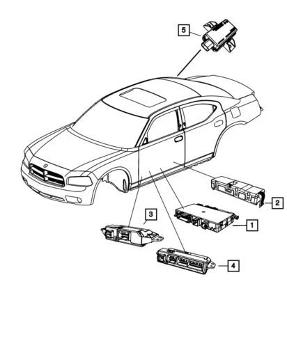 Módulo de memoria de ventana delantera Dodge Magnum 2005-2010 genuino Mopar 56038722AR Foto 1 de 1