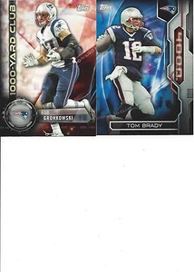 2015 Topps 4000 & 1000 Yard Club Tom Brady & Rob Gronkowski New England Patriots - Picture 1 of 1