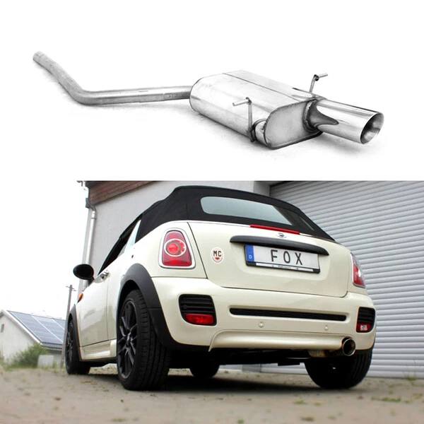Silenciador FOX Mini R57 Cabrio Derecho 1x90mm Con Absorbedor Agudo Inclinado - Imagen 1 de 4