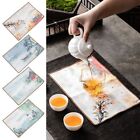 Super Absorbent Chinese Painted Tea Towel Hand Towel  Cup Mat Accessories