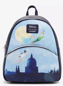 Loungefly Peter Pan Flying Over City Mini Backpack Tinkerbell Wendy London New - Picture 1 of 5