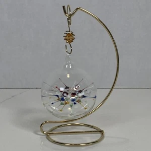 Hand Blown Art Glass Orb Ornament Sun Catcher 3” - Picture 1 of 9