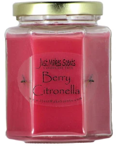 Berry Citronella Candle New 8oz Hexagon by Just Makes Scents - Picture 1 of 2