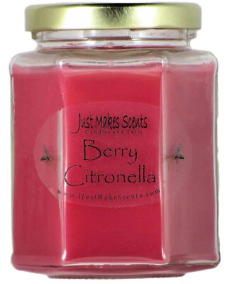 Berry Citronella Candle New 8oz Hexagon by Just Makes Scents - Image 1 of 2