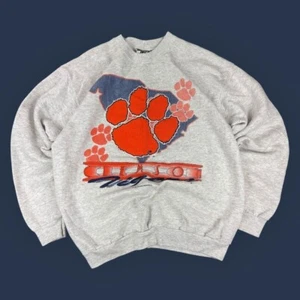 Vintage 90er Lee South Carolina Clemson Tigers doppelseitige Grafik Sweatshirt USA XL - Bild 1 von 11
