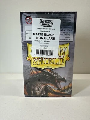 Matte Black Non GlareCase Display Dragon Shield Standard Size Sleeves - 10 Packs - Image 1 of 4
