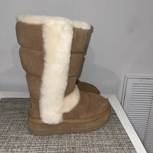 UGG CLASSIC CHILLAPEAK TALL CHESTNUT WILDLEDER DAMENSTIEFEL US-GRÖSSE 6 - Bild 1 von 15