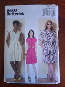 Butterick: Misses Shirtwaist Dress Sz: B5 (8-10- 12-14-16) UNCUT B6333 - Picture 1 of 2