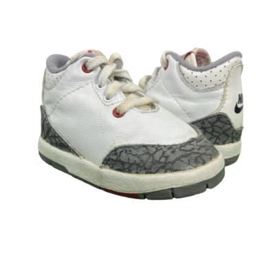 Zapatos Atléticos De Colección Nike Air Sky Jordan 3 Blanco Cemento 1988 OG TD Talla 3.5c Foto 1 de 4