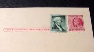3 VTG Unused US 2c Red Franklin Postcards w Green 1c George Washington stamp - Picture 1 of 7