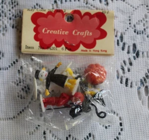 Rare! Vintage Creative Crafts Miniatures Set of 6 Halloween Figures - Picture 1 of 5