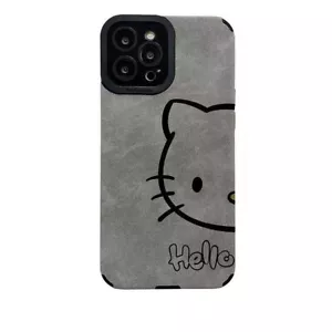 Hello Kitty Velvet grau Handyhülle Cover für iPhone 15/15 Pro/15 Plus/15 Pro Max - Bild 1 von 12