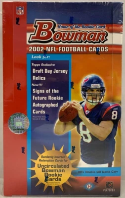 2002 BOWMAN NFL FOOTBALL HOBBY BOX 24 PACKS JULIUS PEPPERS RC NEW SEALED (B) - Image 1 of 3