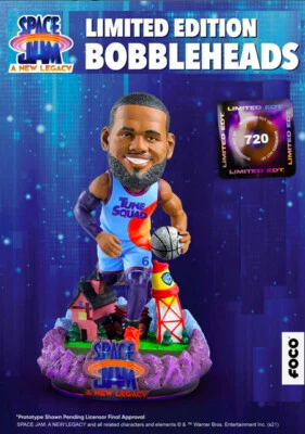 LeBron James Space Jam: A New Legacy Tune Squad Court Bobblead Ltd Ed by FOCO! - Image 1 of 4