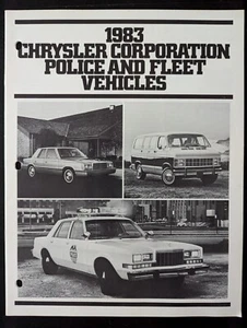 Chrysler Corp 1983 policía y flota original carros venta folleto catálogo 23 páginas - Imagen 1 de 7